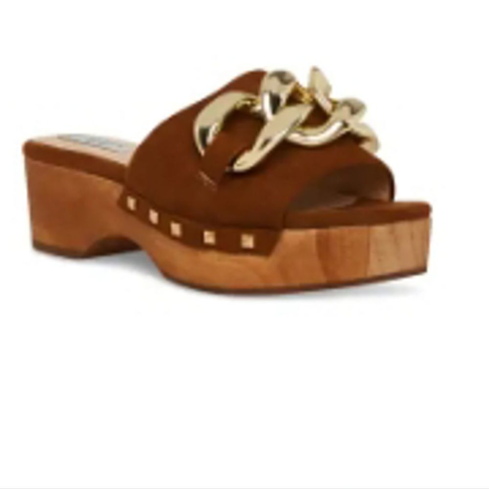 Steve Madden Steven New York Coolidge Curb Chain Heeled Sandal